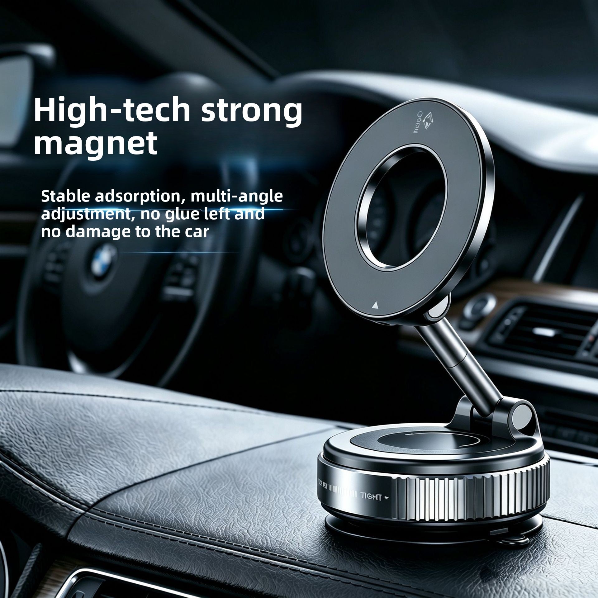 *Upgraded* Adjustable Car Phone Mount with Magnetic Suction Base