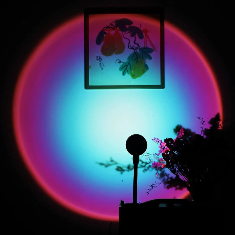 Aura Prism — Rotatable Sunset Rainbow Projection Atmosphere Lamp