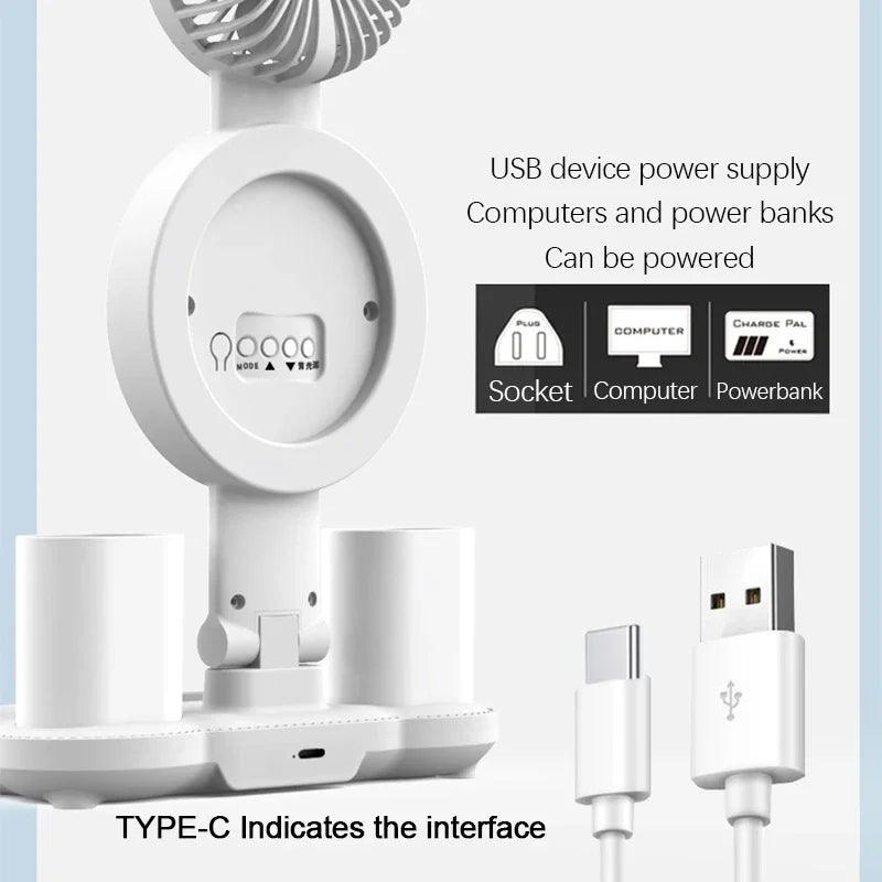 Aura Desk — 3-in-1 LED Study Lamp with Fan & Clock Display