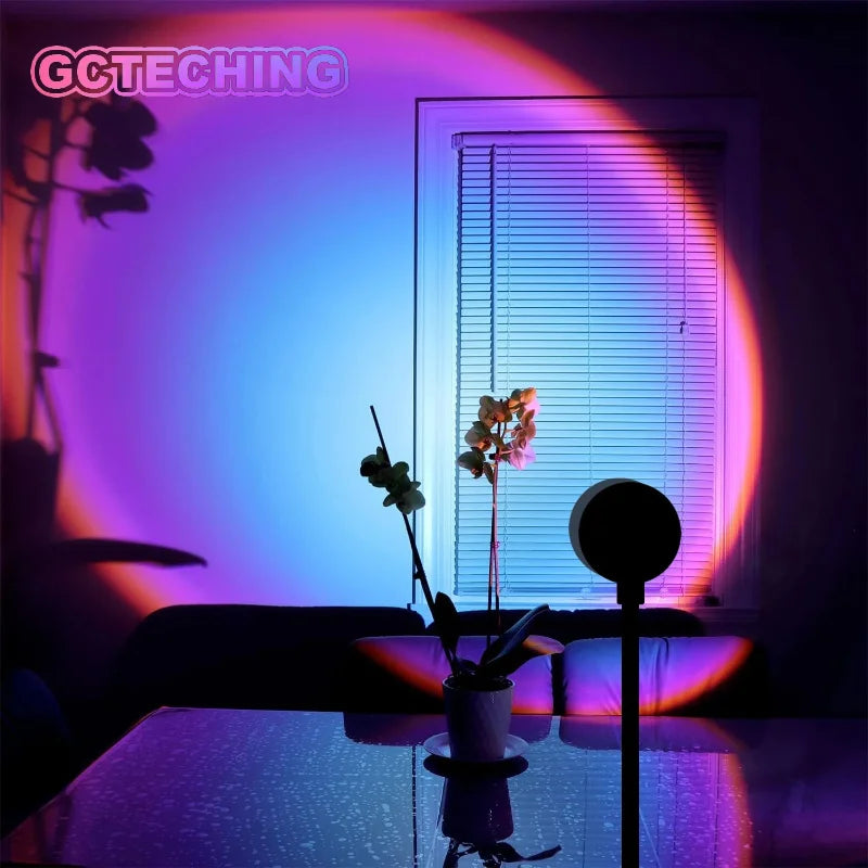 Aura Prism — Rotatable Sunset Rainbow Projection Atmosphere Lamp