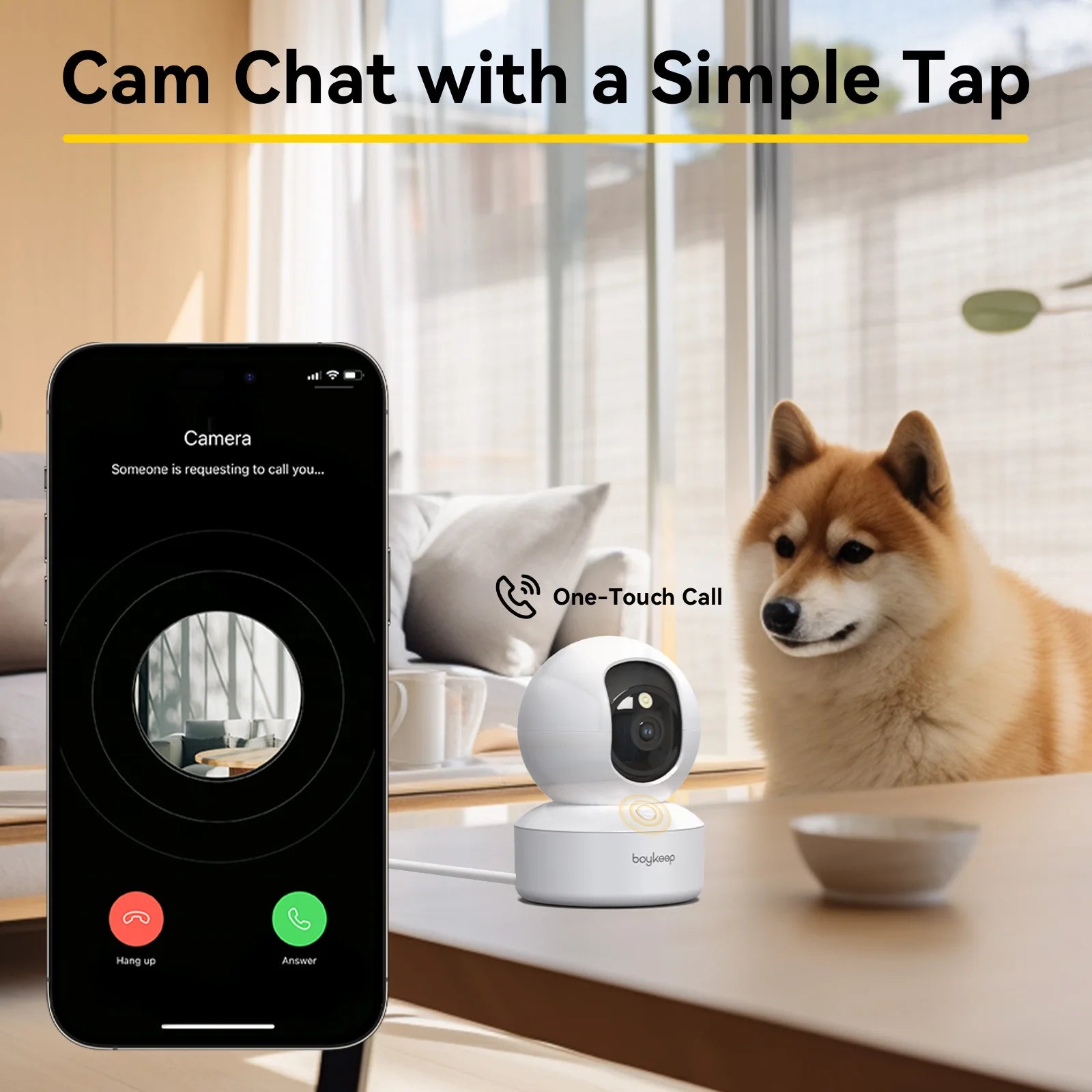 Aura Watch — 2K 360° WiFi Pet Camera with Night Vision & 2-Way Audio