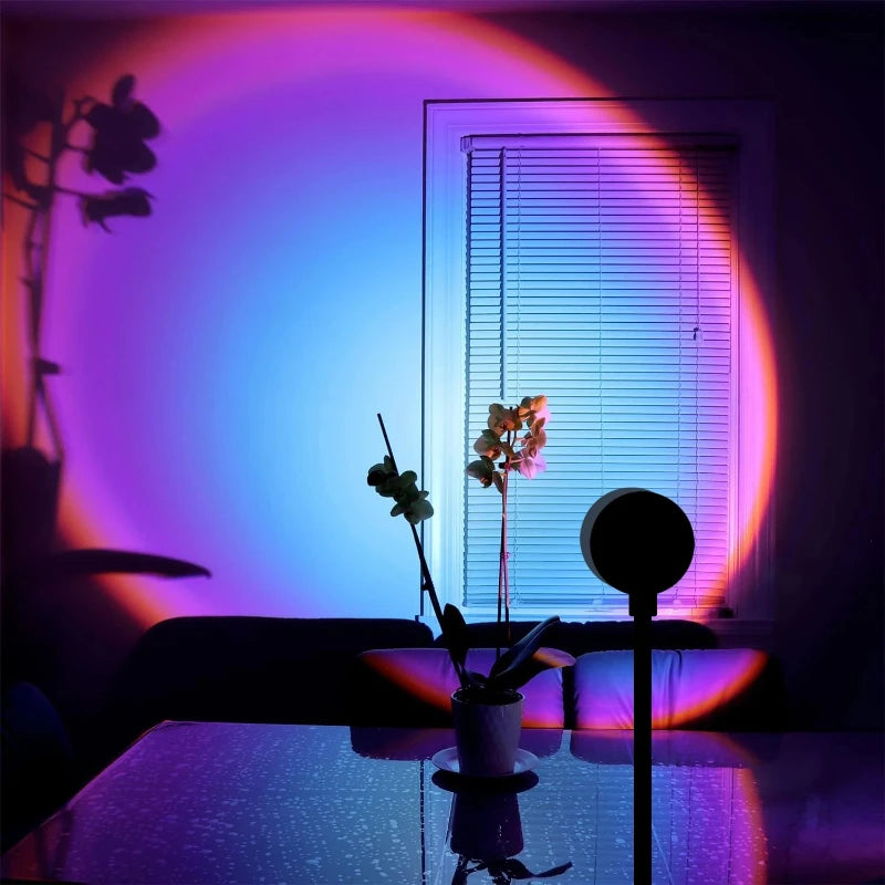 Aura Prism — Rotatable Sunset Rainbow Projection Atmosphere Lamp