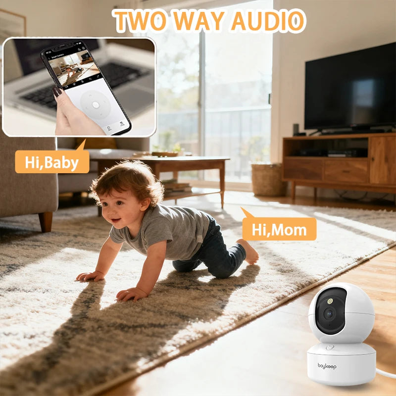 Aura Watch — 2K 360° WiFi Pet Camera with Night Vision & 2-Way Audio