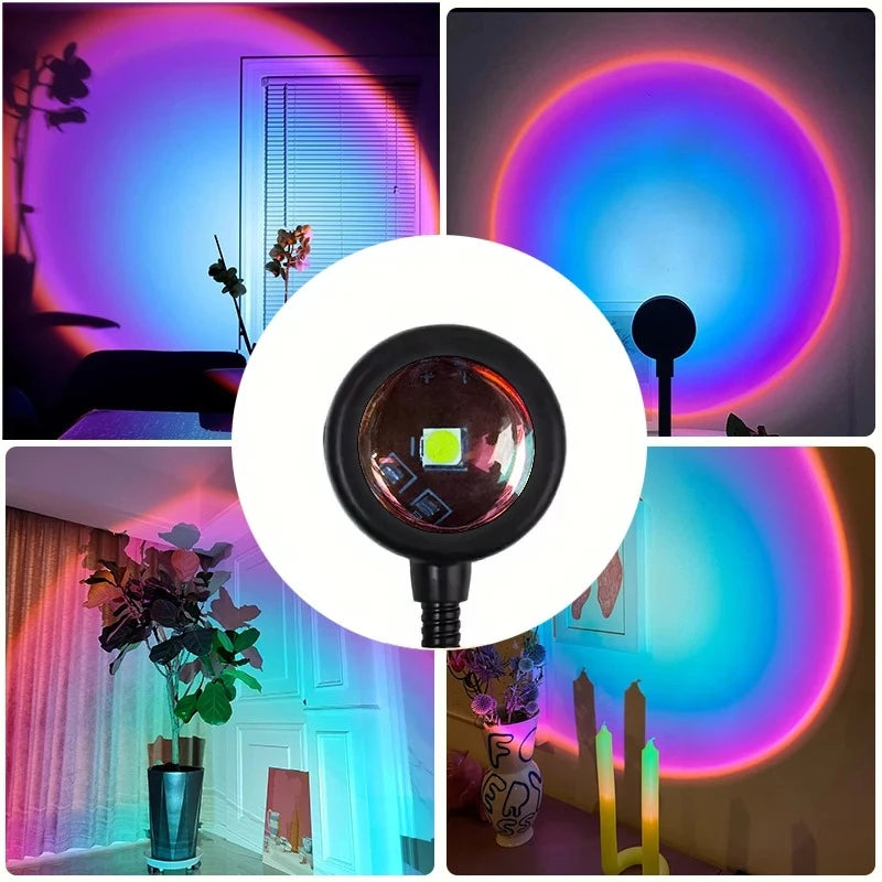 Aura Prism — Rotatable Sunset Rainbow Projection Atmosphere Lamp