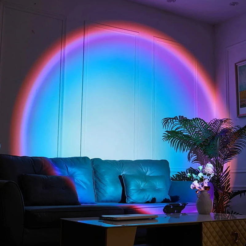 Aura Prism — Rotatable Sunset Rainbow Projection Atmosphere Lamp