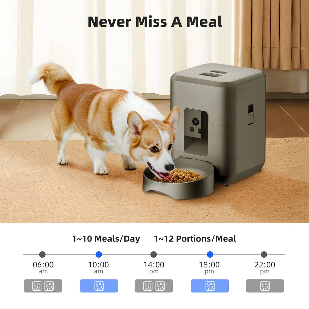 Aura Feed — 2L Smart WiFi Pet Feeder with Camera