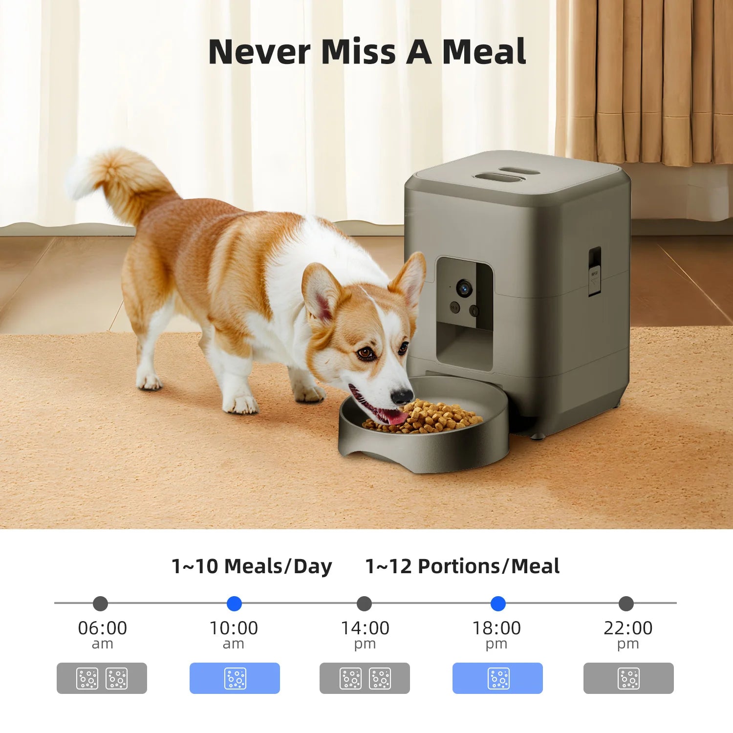 Aura Feed — 2L Smart WiFi Pet Feeder with Camera