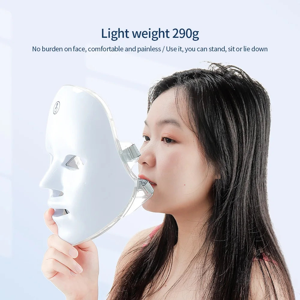 Aura Glow — 7-Color LED Light Therapy Face & Neck Mask